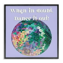 Stupell Industries Dance It Out Phrase Novelty & Humor Painting Black Framed Art Print Wall Art, 12 x 12