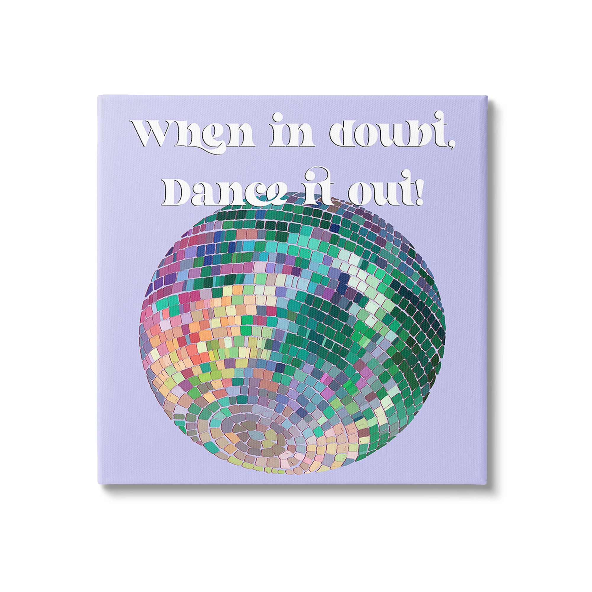Stupell Industries Dance It Out Phrase Typography Painting Gallery Wrapped Canvas Art Print Wall Art, 36 x 36
