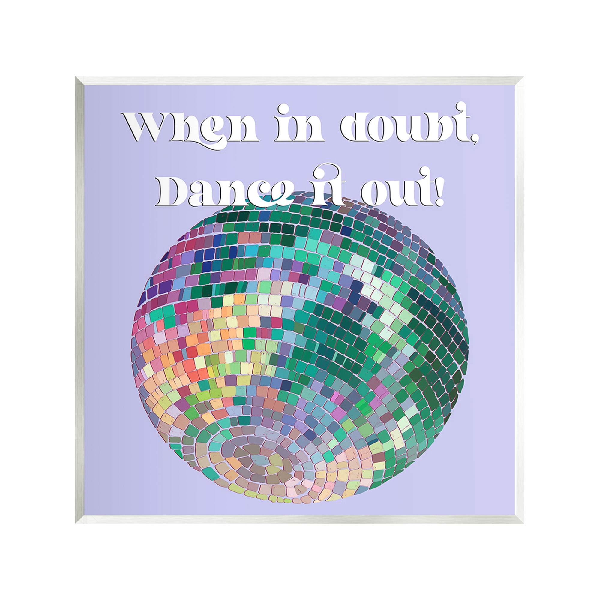 Stupell Industries Dance It Out Phrase Typography Painting Unframed Art Print Wall Art, 12 x 12