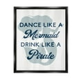 thumbnail image 1 of Stupell Industries Dance Like A Mermaid Phrase Graphic Art Jet Black Floating Framed Canvas Print Wall Art, Design by Lil' Rue, 1 of 6