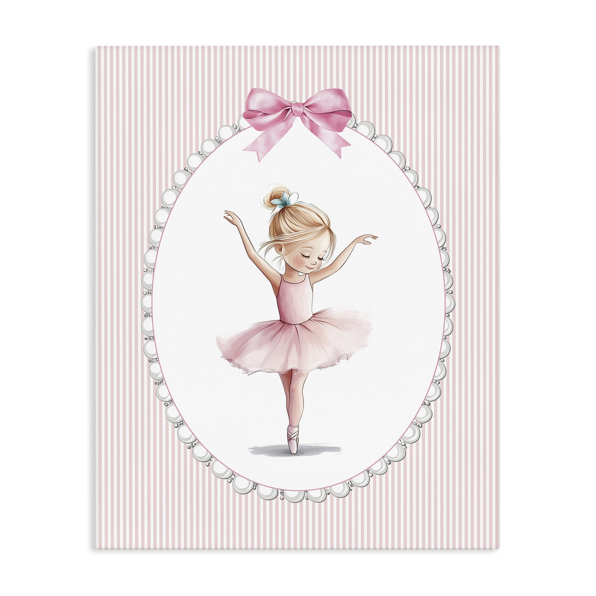 Stupell Industries Dance Pink Ballerina Canvas Wall Art, design by Christine Simpson Art