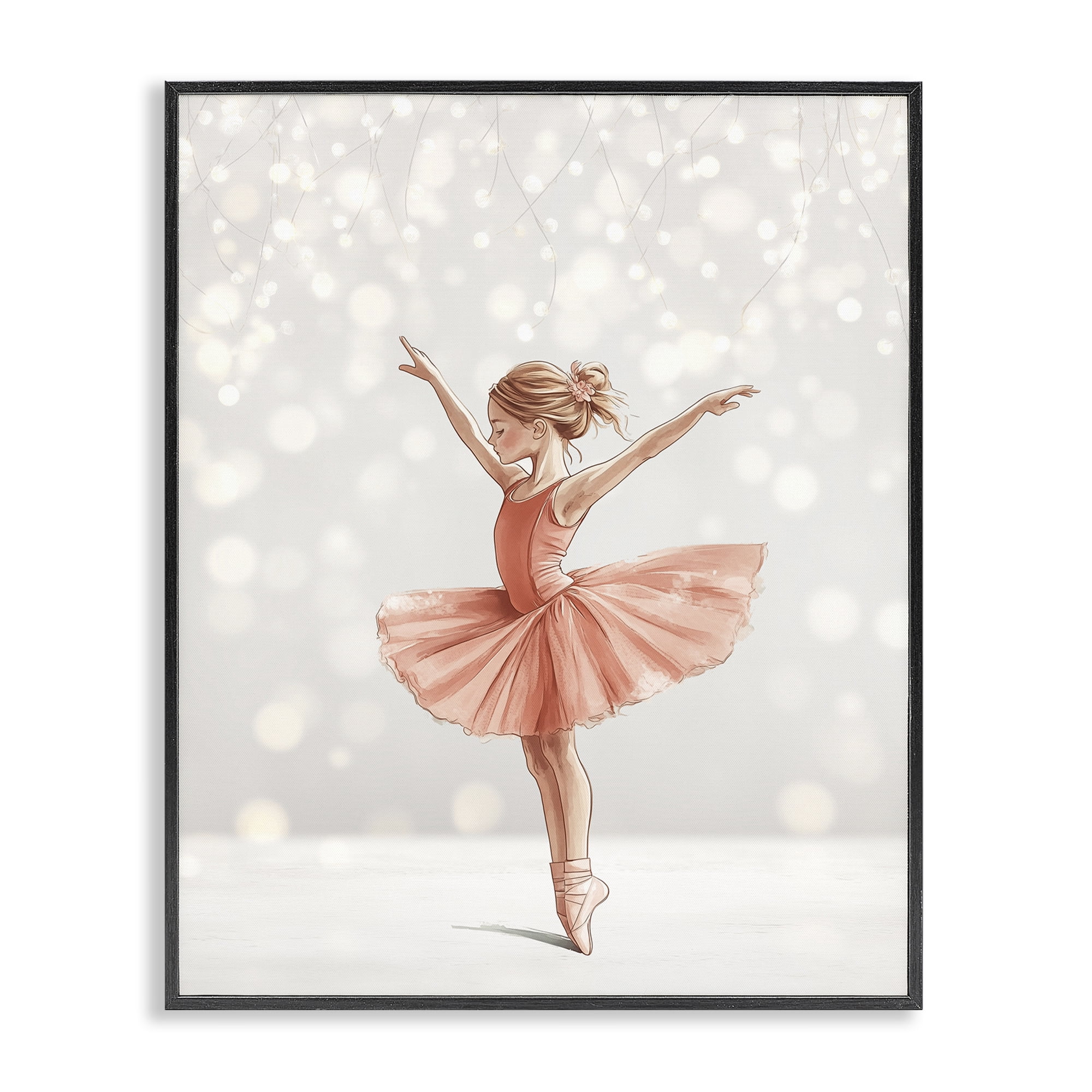 Stupell Industries Dancer In The Light Black Framed Giclee Art, design by Christine Simpson Art