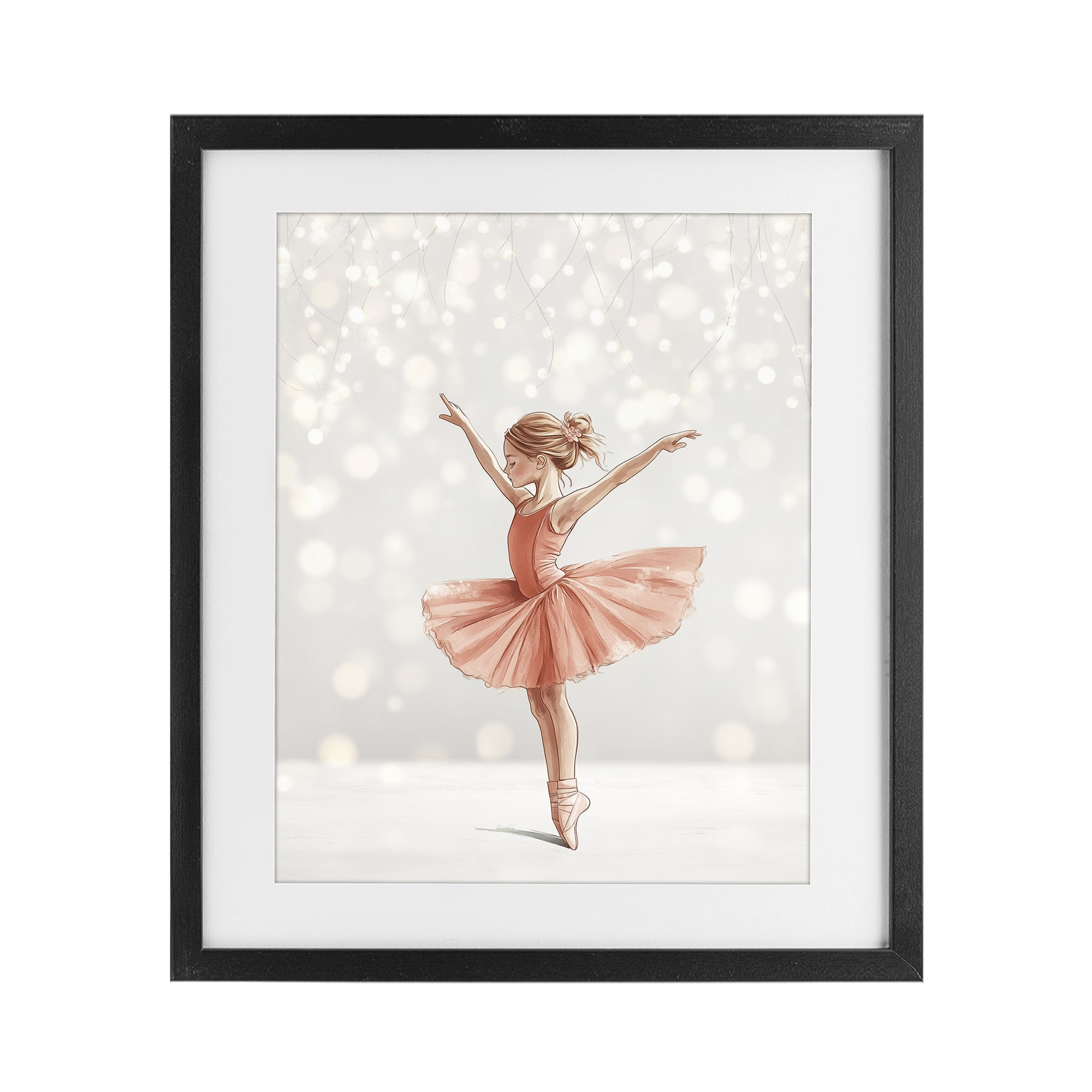 Stupell Industries Dancer In The Light Black Framed Print Under Glass, design by Christine Simpson Art
