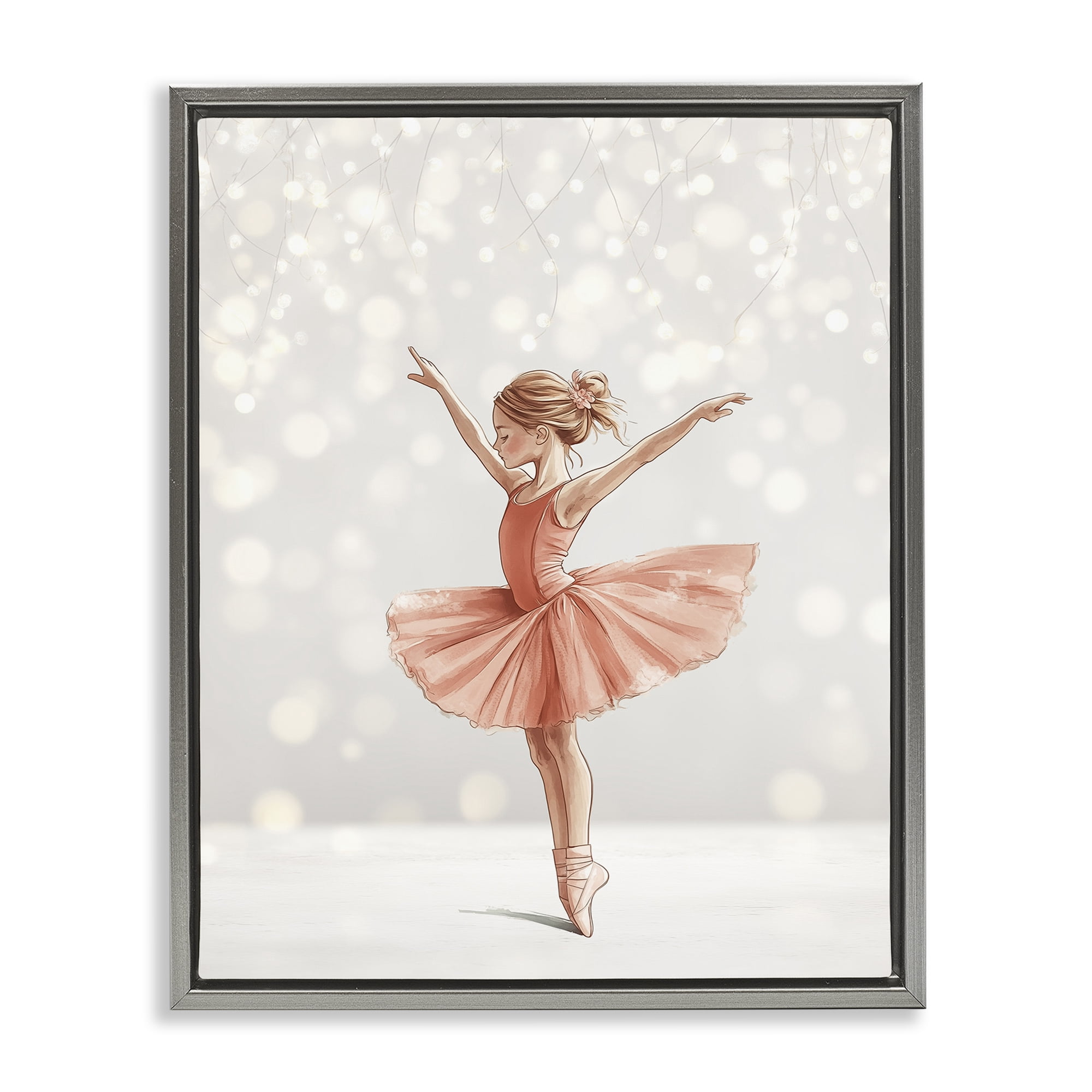 Stupell Industries Dancer In The Light Gray Framed Floater Canvas Wall Art, design by Christine Simpson Art