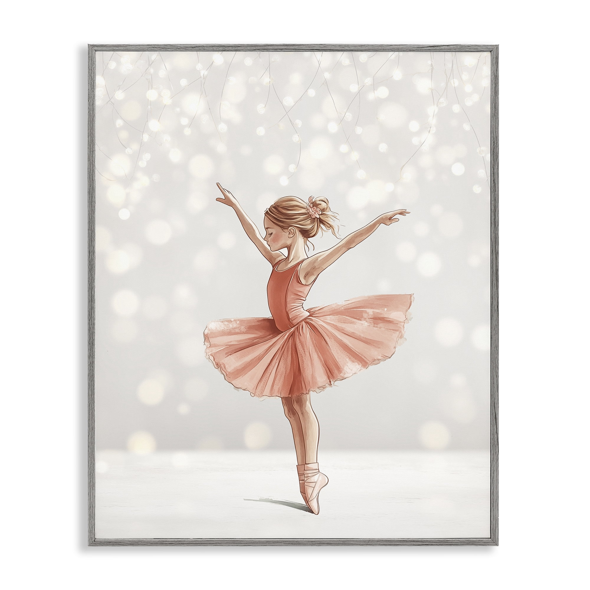 Stupell Industries Dancer In The Light Gray Framed Giclee Art, design by Christine Simpson Art