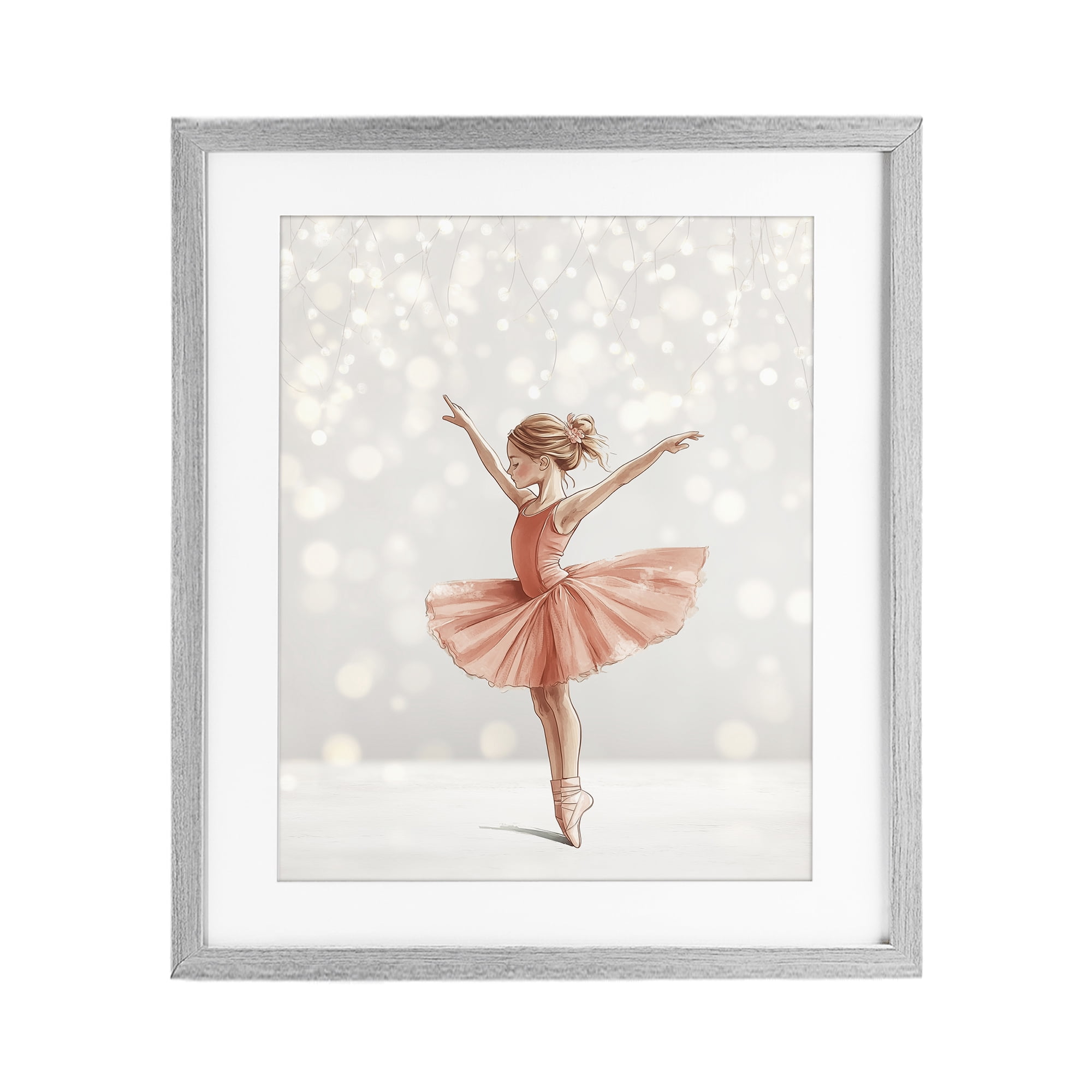 Stupell Industries Dancer In The Light Gray Framed Print Under Glass, design by Christine Simpson Art