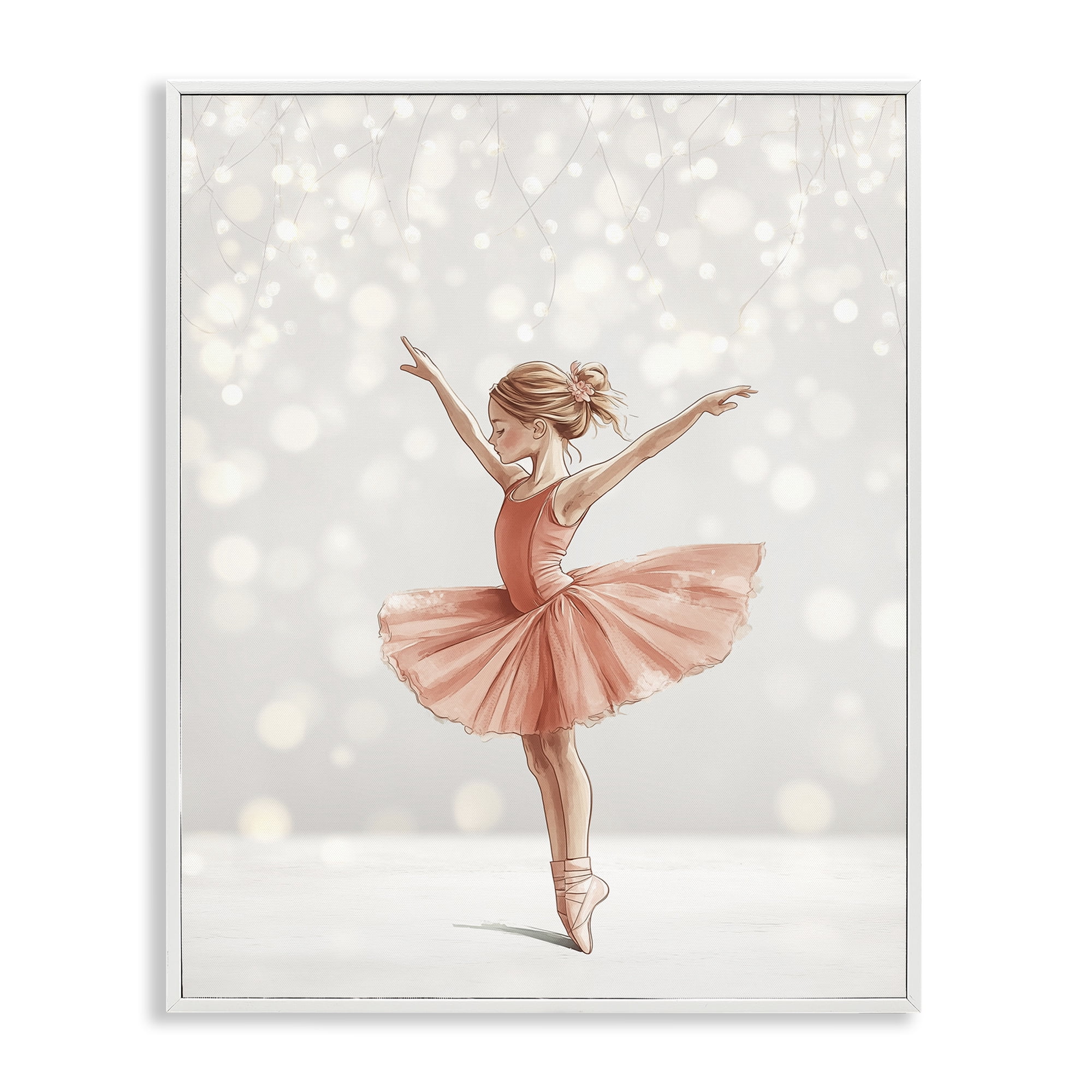 Stupell Industries Dancer In The Light White Framed Giclee Art, design by Christine Simpson Art