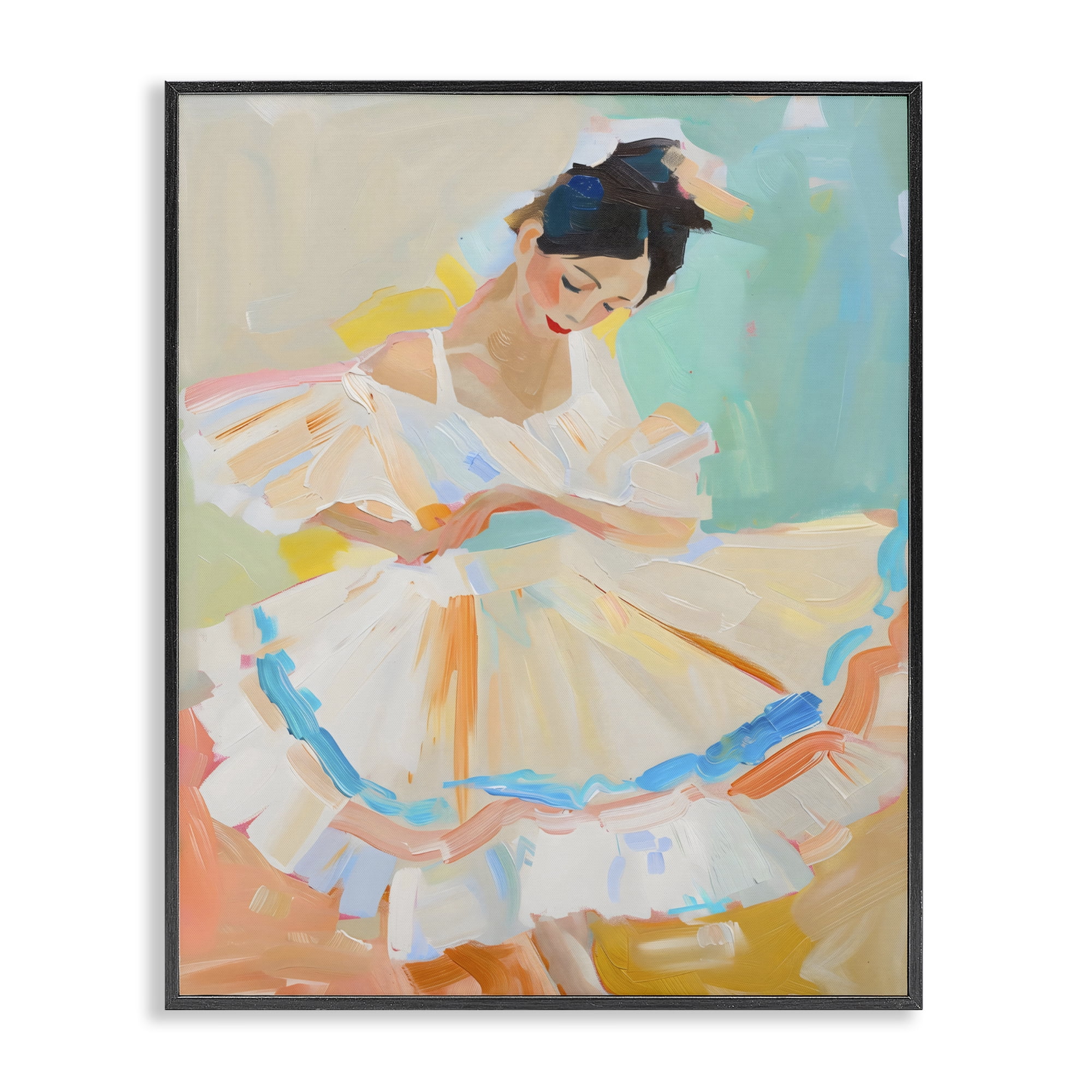 Stupell Industries Dancer with Flowing Dress Black Framed Giclee Art, design by The Prints Vibe