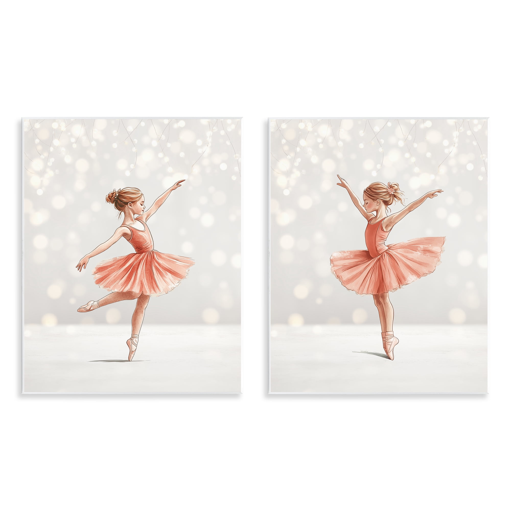 Stupell Industries Dancers In The Light 2 Piece Wall Plaque Art Set, design by Christine Simpson Art