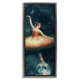 thumbnail image 1 of Stupell Industries Dancing Ballerina Surreal Nebula Dress Abstract Painting Gray Floater Framed Canvas Art Print Wall Art, 11 x 25, 1 of 9