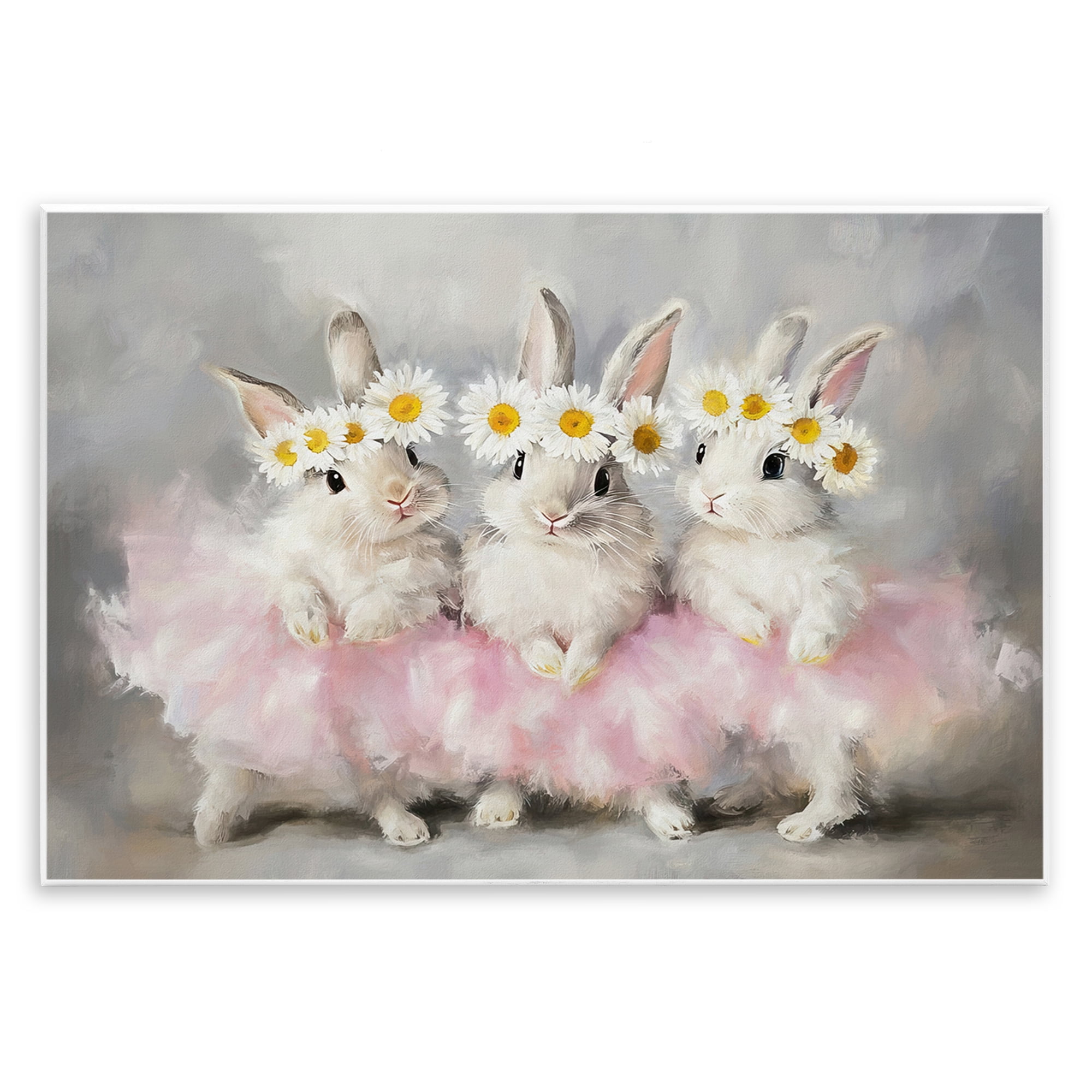 Stupell Industries Dancing Bunnies in Tutus Wall Plaque Art, design by Tina LeCour