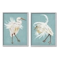 thumbnail image 1 of Stupell Industries Dancing Heron Birds White Feathers over Blue, 16 x 20,Design by Melissa Wang, 1 of 8