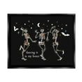 thumbnail image 1 of Stupell Industries Dancing In My Bones Skeletons Holiday Painting Black Floater Framed Art Print Wall Art, 31 x 25, 1 of 9