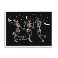 thumbnail image 1 of Stupell Industries Dancing In My Bones Skeletons Holiday Painting White Framed Art Print Wall Art, 20 x 16, 1 of 8