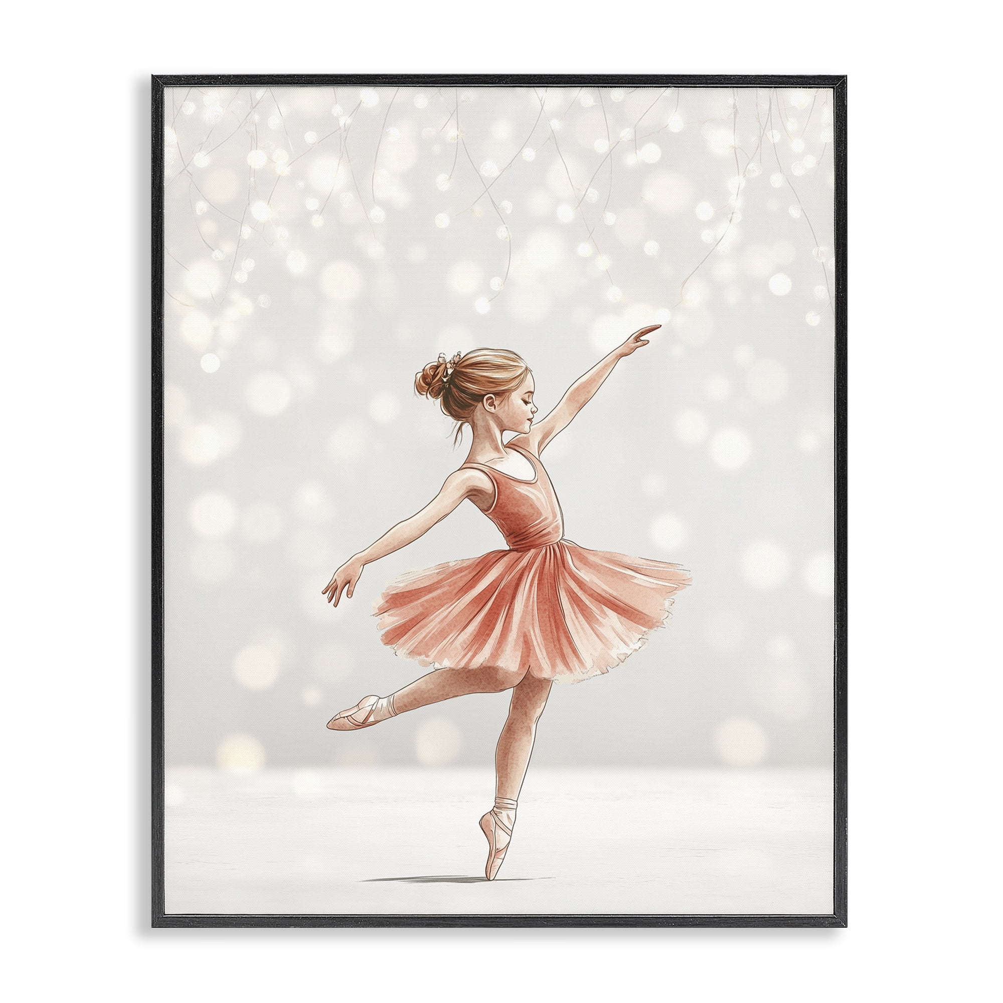 Stupell Industries Dancing In The Light Black Framed Giclee Art, design by Christine Simpson Art