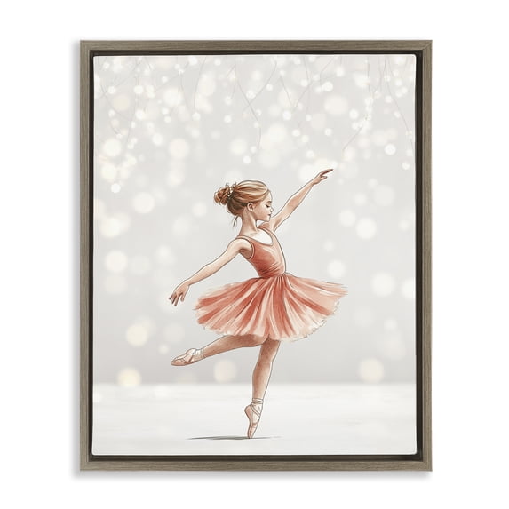 Stupell Industries Cottage Dancing In The Light Brown Floating Frame Canvas Art, 25 x 31, by Christine Simpson Art