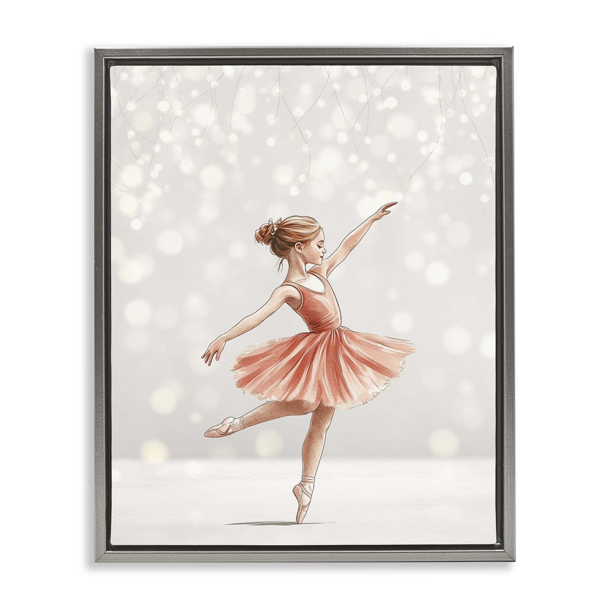 Stupell Industries Dancing In The Light Gray Framed Floater Canvas Wall Art, design by Christine Simpson Art