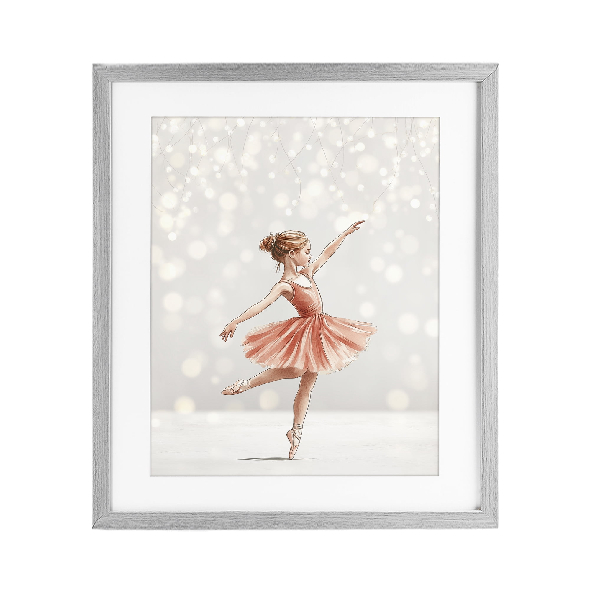 Stupell Industries Dancing In The Light Gray Framed Print Under Glass, design by Christine Simpson Art