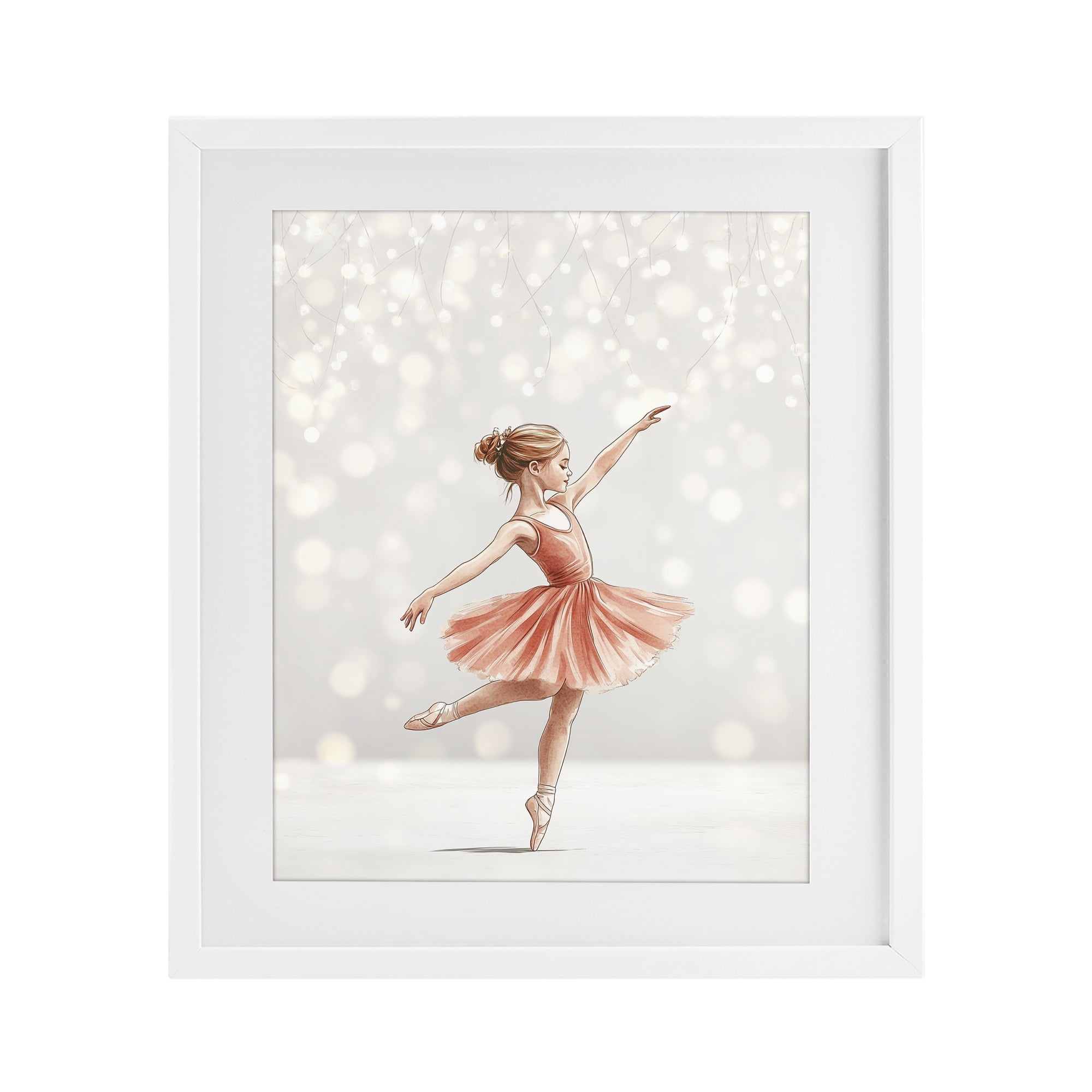 Stupell Industries Dancing In The Light White Framed Print Under Glass, design by Christine Simpson Art