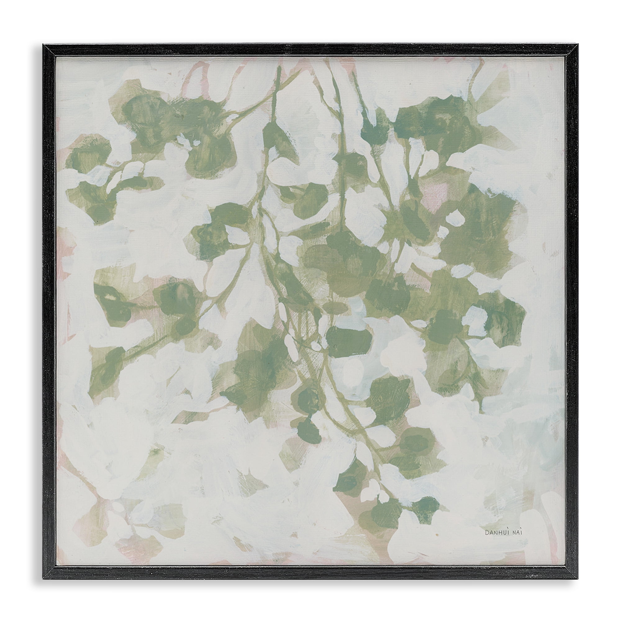 Stupell Industries Dancing Leaf Shadows Botanical & Floral Painting Black Framed Art Print Wall Art, 12 x 12