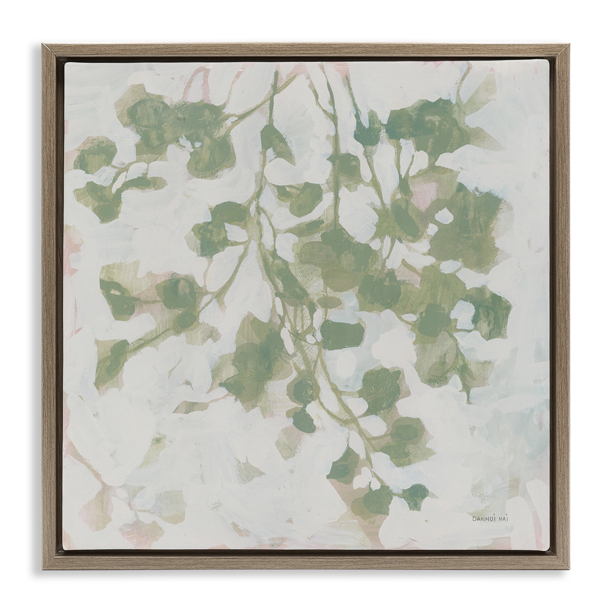 Stupell Industries Dancing Leaf Shadows Botanical & Floral Painting Brown Floater Framed Art Print Wall Art, 25 x 25