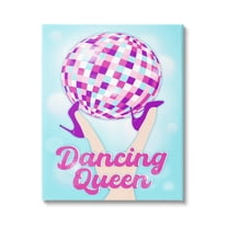 Stupell Industries Dancing Queen Retro Disco Ball Beauty & Fashion Painting Gallery Wrapped Canvas Print Wall Art