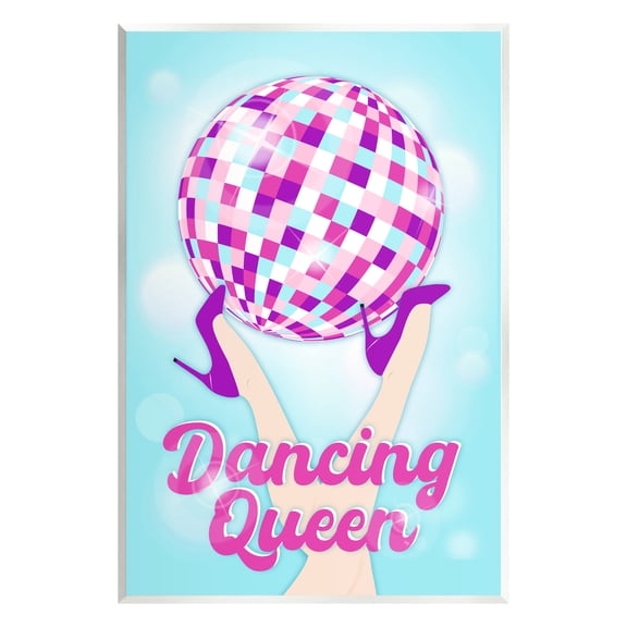 Stupell Industries Dancing Queen Retro Disco Ball Beauty & Fashion Painting Unframed Art Print Wall Art