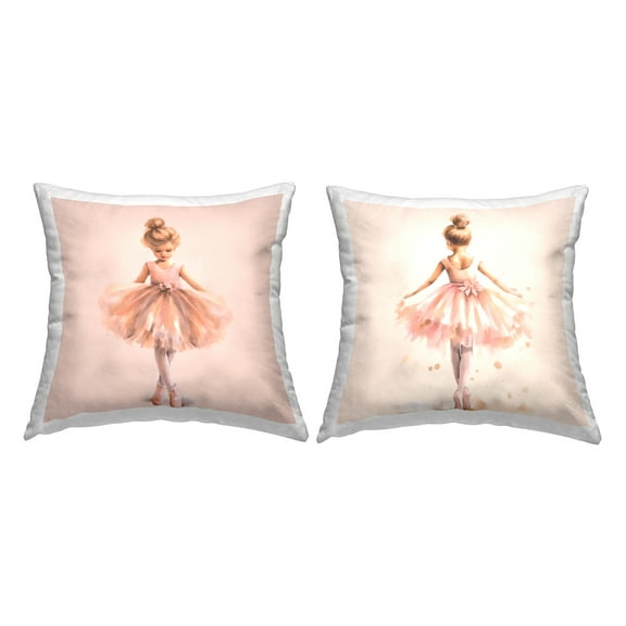 Stupell Industries Dancing Star Ballerinas Decorative Printed Throw Pillow Design by Andrea Haase .