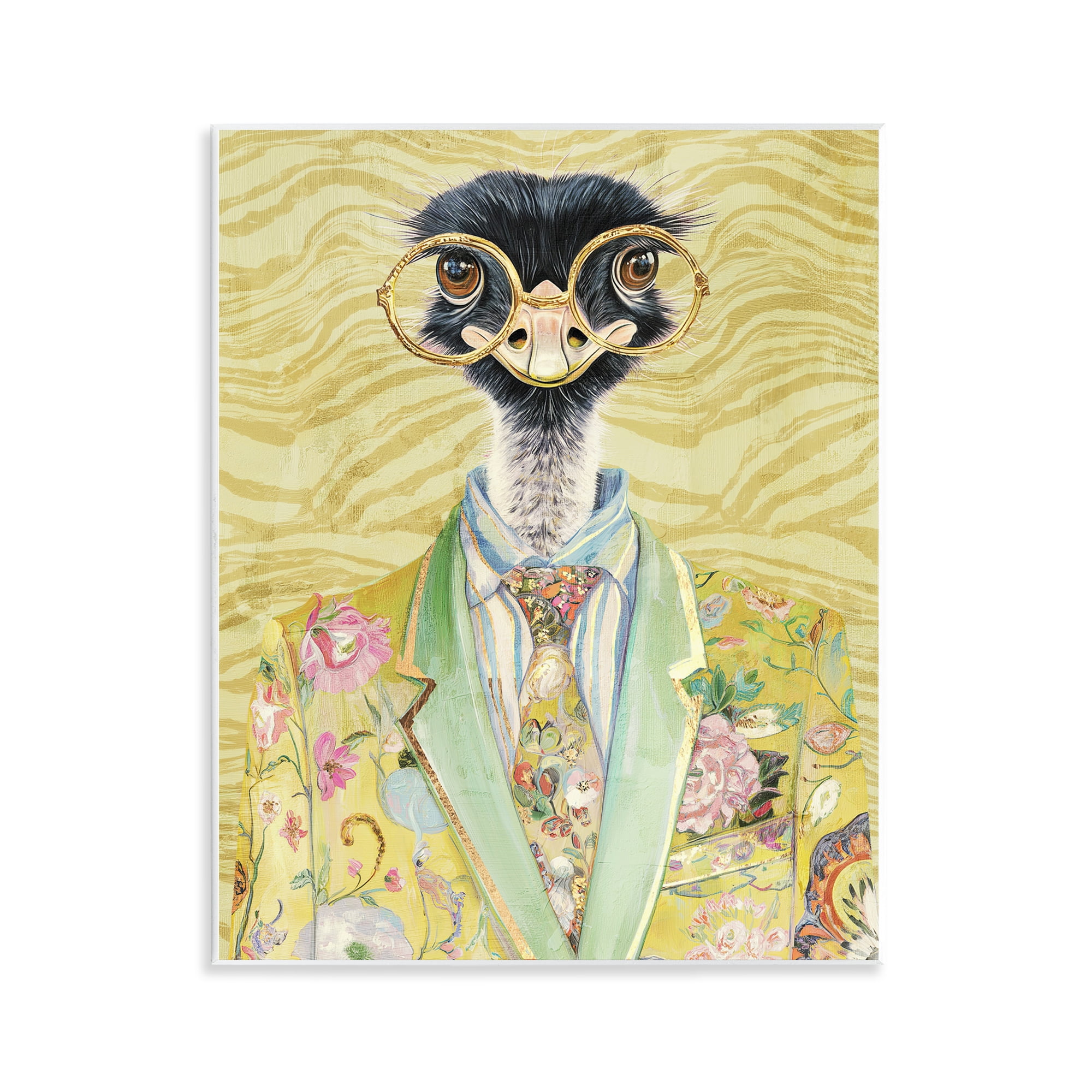 Stupell Industries Dandy Ostrich Portrait Wall Plaque Art, design by Svetlana Aleynikova