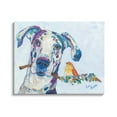 thumbnail image 1 of Stupell Industries Dane & Songbird Perched Branch Floral Dog Collage Painting Gallery Wrapped Canvas Print Wall Art, Design by Lisa Morales, 1 of 5