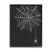 Stupell Industries Dangling Spider Web Insect Graphic Art Black Framed Art Print Wall Art, Design by Taylor Shannon Designs