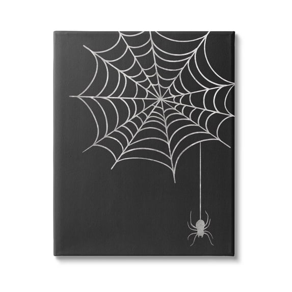 Stupell Industries Dangling Spider Web Insect Graphic Art Gallery Wrapped Canvas Print Wall Art, Design by Taylor Shannon Designs