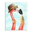 thumbnail image 1 of Stupell Industries Dapper Flamingo Summertime Ice Cream Cone Snack Graphic Art Unframed Art Print Wall Art, Design by Amelie Legault, 1 of 6