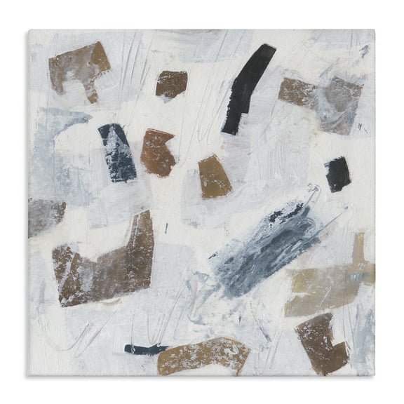 Stupell Industries Dappled Abstract Forms Abstract Painting Wrapped Canvas Art Print Wall Art, 17 x 17