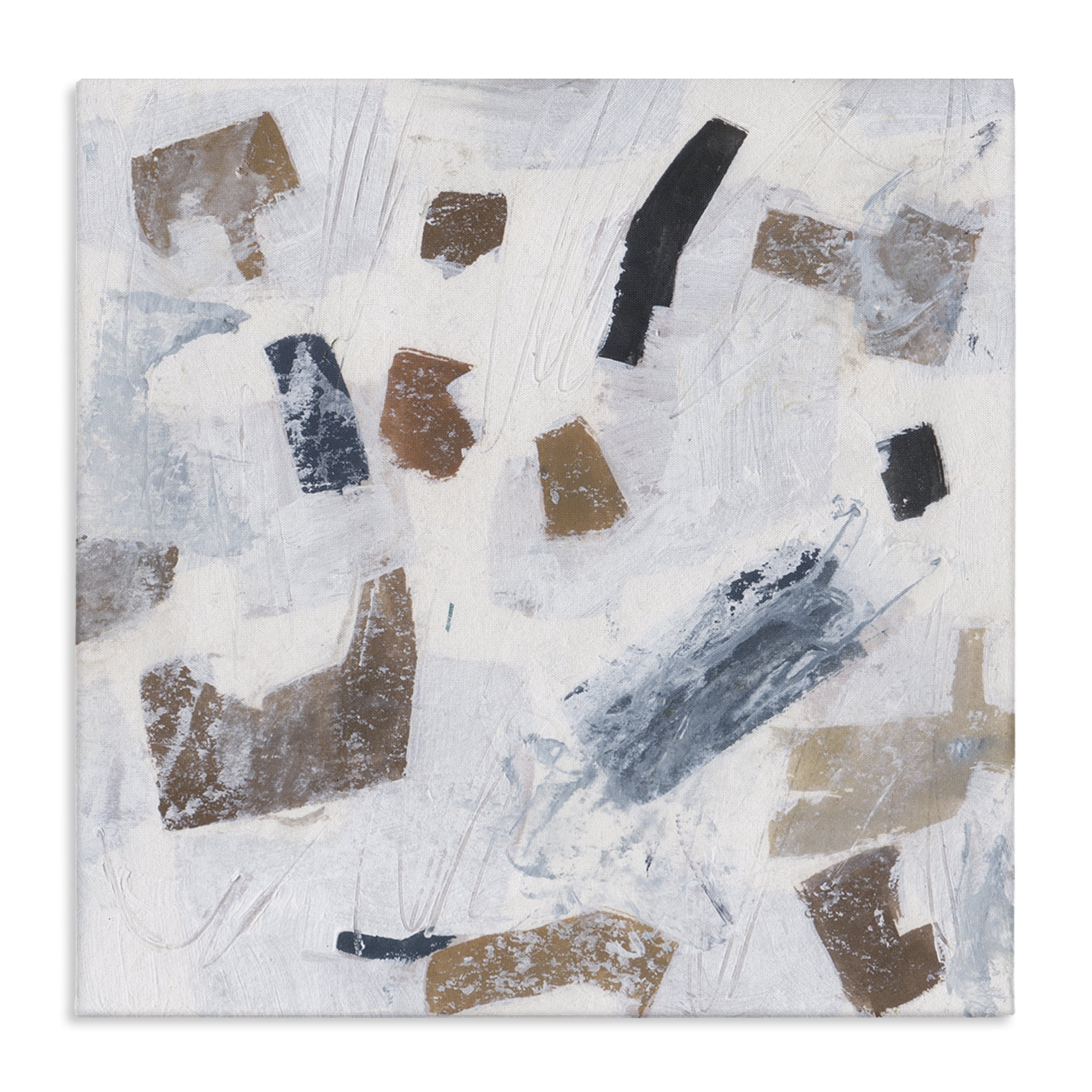 Stupell Industries Dappled Abstract Forms Abstract Painting Wrapped Canvas Art Print Wall Art, 24 x 24