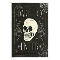 Stupell Industries Dare To Enter Phrase Holiday Painting Unframed Art Print Wall Art, 10 x 15