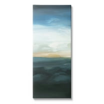 Stupell Industries Dark Abstract Sunrise Landscape Painting Gallery Wrapped Canvas Art Print Wall Art, 10 x 24