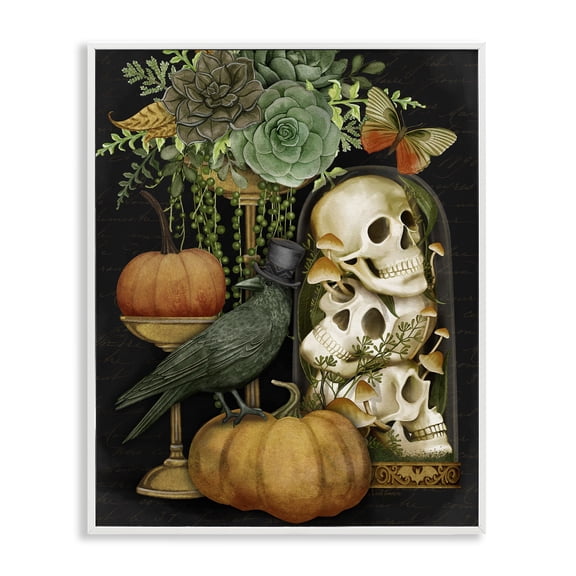 Stupell Industries Dark Academia Motif White Framed Giclee Art design by Nicole Tamarin, 30 x 24