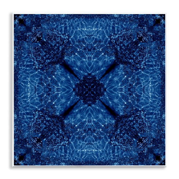 Stupell Industries Bohemian Dark Blue Patterned Wall Plaque Art, 12 x 12, by El Perkin