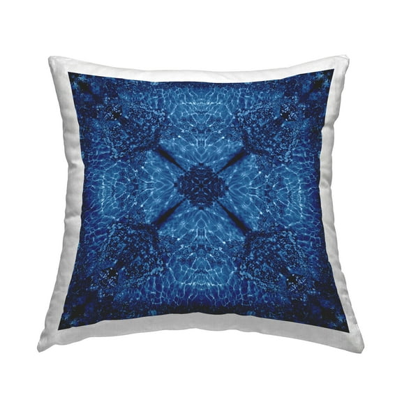 Stupell Industries Dark Blue Patterned Decorative Printed Throw Pillow Design by El Perkin.