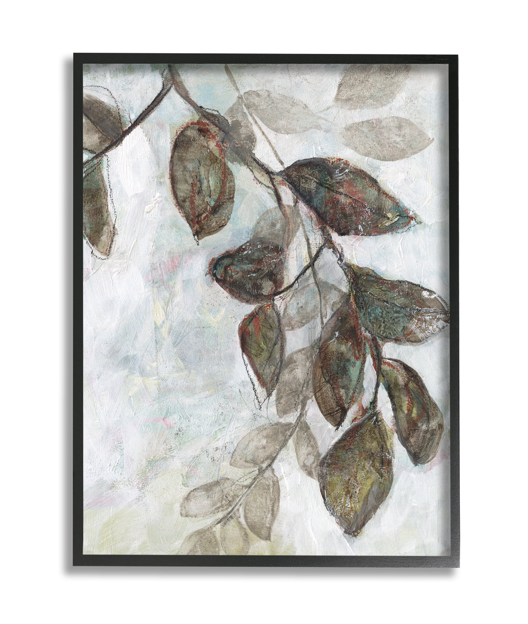 Stupell Industries Dark Brown Tree Branches Abstract Sketch Leaves Black Framed, 24 x 30, Design by Jennifer Goldberger