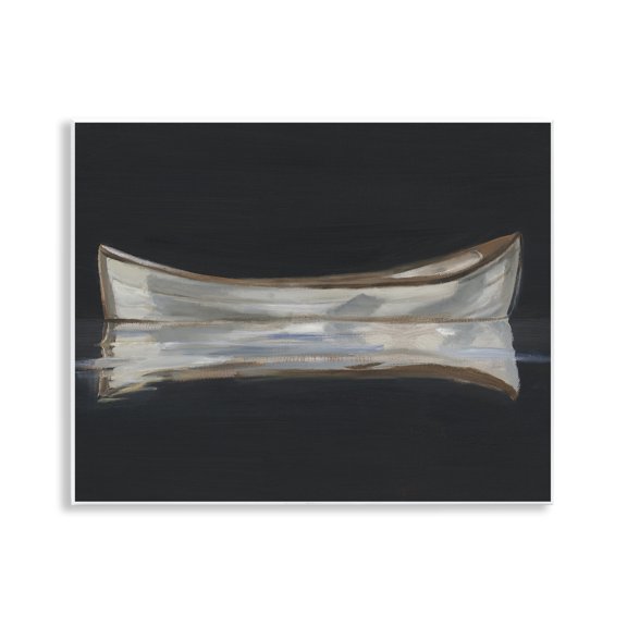 Stupell Industries Dark Canoe Reflection Wall Plaque Art design by Ethan Harper, 11 x 14