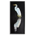 thumbnail image 1 of Stupell Industries Dark Egret Reflection Animals & Insects Painting Black Floater Framed Canvas Art Print Wall Art, 11 x 25, 1 of 10
