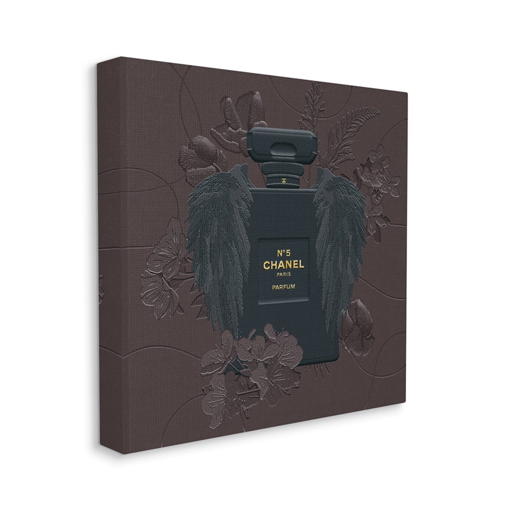 Stupell Industries Dark Elegant Fashion Perfume Bottle Purple Florals Canvas Wall Art by Ziwei Li