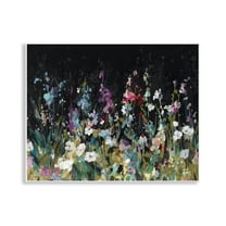 Stupell Industries Dark Garden Meadow Plants & Flowers Painting Unframed Art Print Wall Art, 14 x 11
