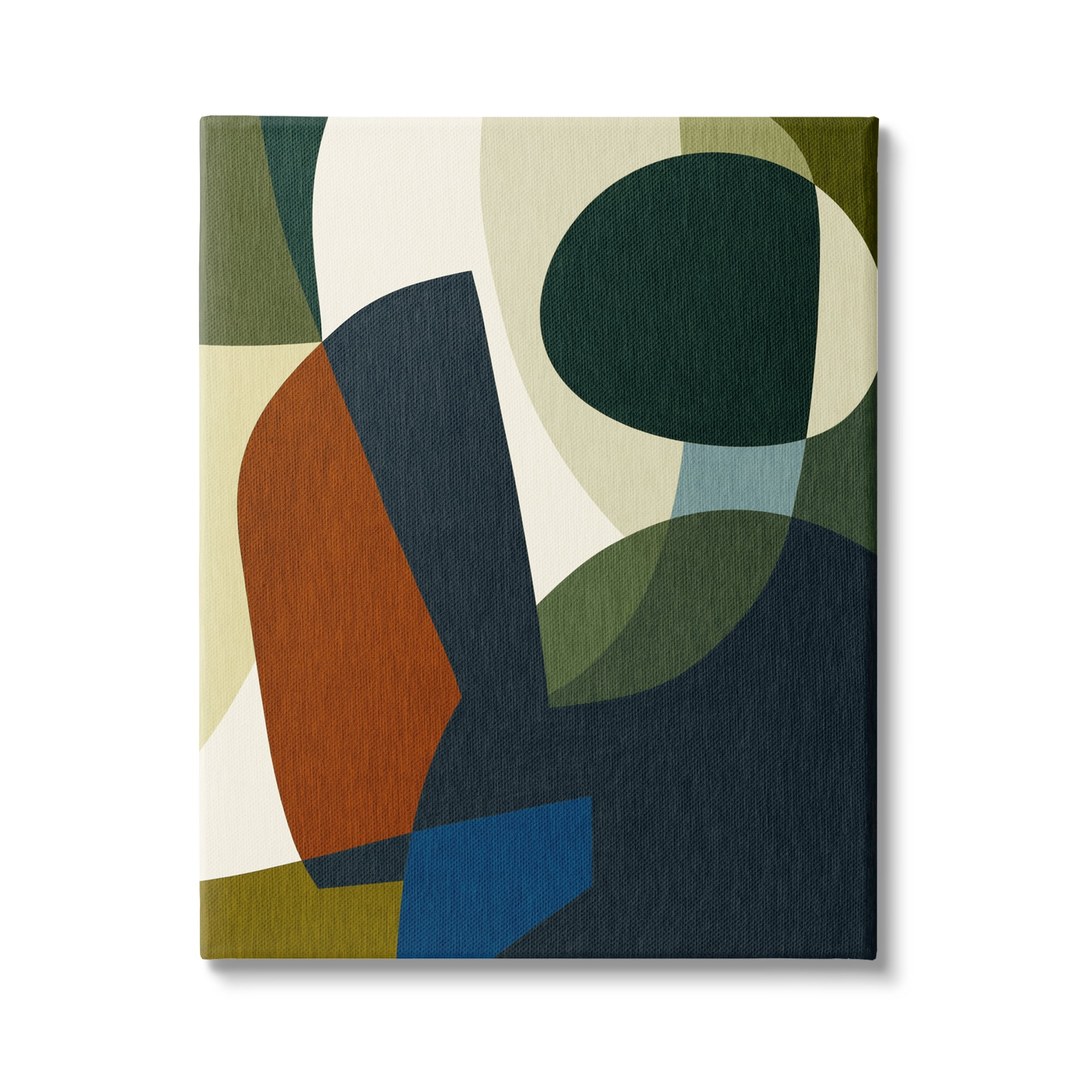 Stupell Industries Dark Geometric Pattern Abstract Painting Gallery Wrapped Canvas Art Print Wall Art, 36 x 48