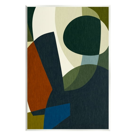 Stupell Industries Dark Geometric Pattern Abstract Painting Unframed Art Print Wall Art, 10 x 15