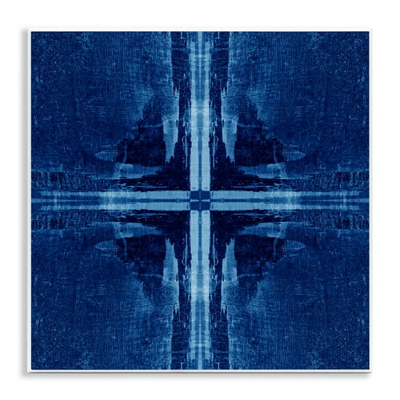 Stupell Industries Dark Geometric Quadrants Abstract Painting Unframed Art Print Wall Art, 12 x 12