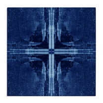 Stupell Industries Dark Geometric Quadrants Abstract Painting Wrapped Canvas Art Print Wall Art, 17 x 17