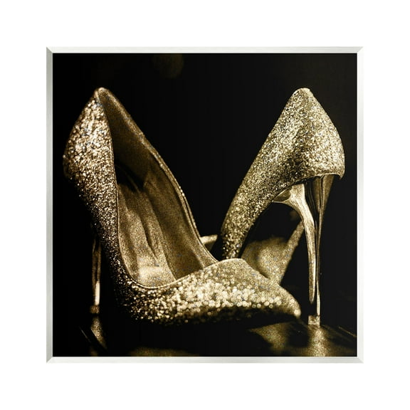 Stupell Industries Dark Glam Shoes Photography Beauty & Fashion Photography Unframed Art Print Wall Art, 12 x 12